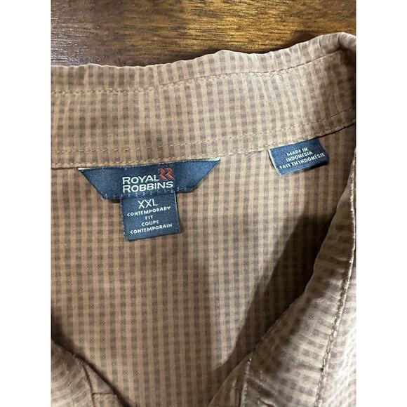 Royal Robbins Shirt Plaid Modal Short Sleeve Button Up Hiking Fishing Mens XXL - Picture 3 of 13